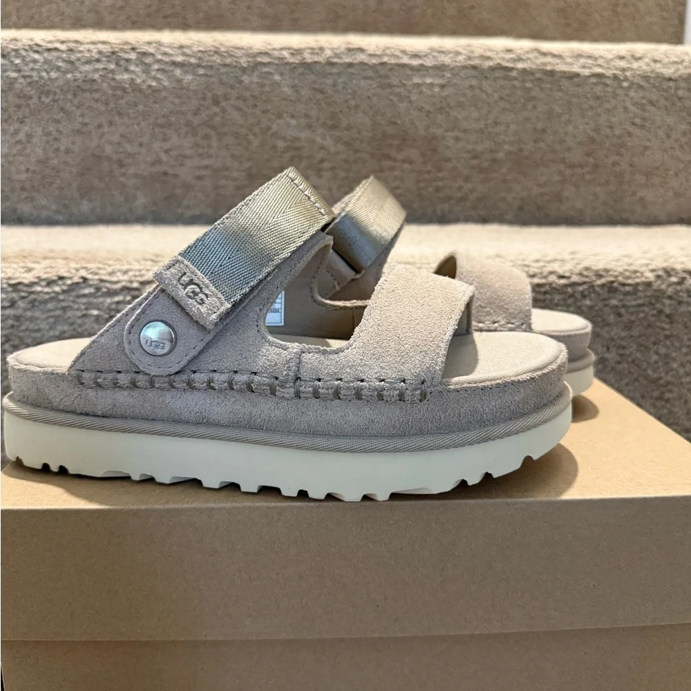UGG Goldenstar Glide Sandals in Tan - Picture 1 of 10